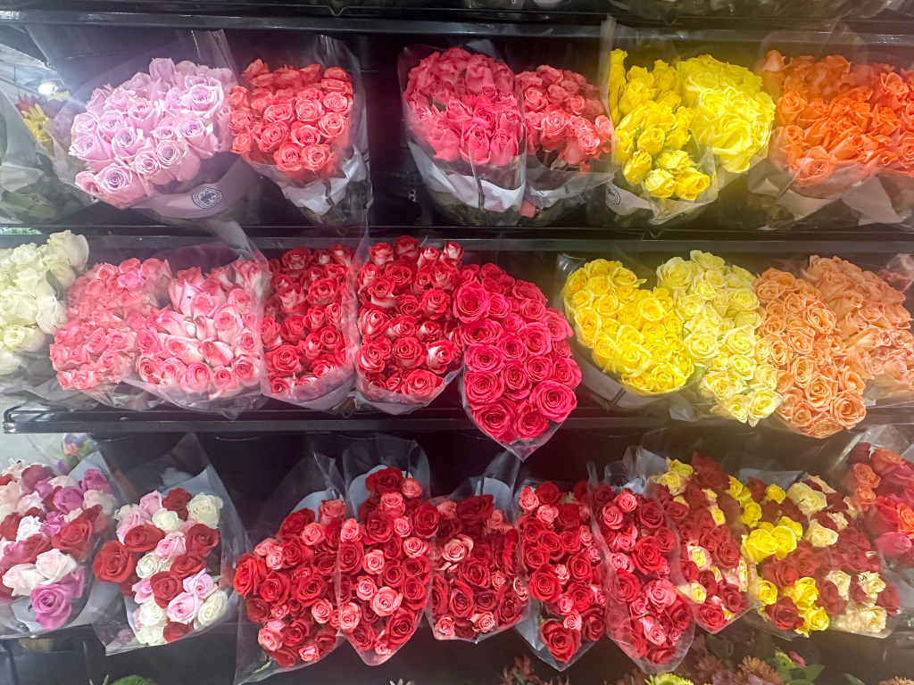 beautiful and fresh flowers at Costco