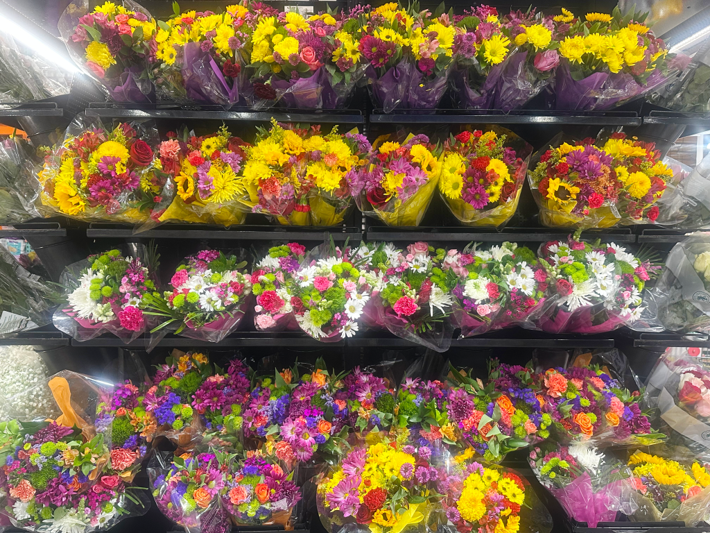 beautiful and fresh flowers at Costco