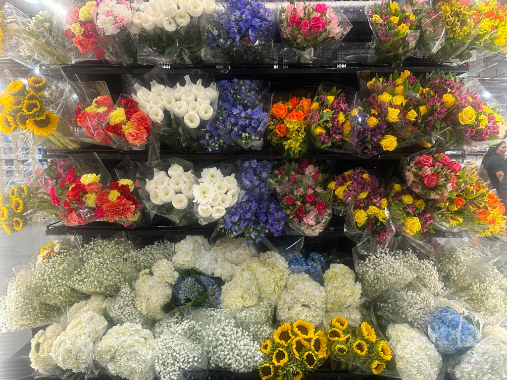 beautiful and fresh flowers at Costco