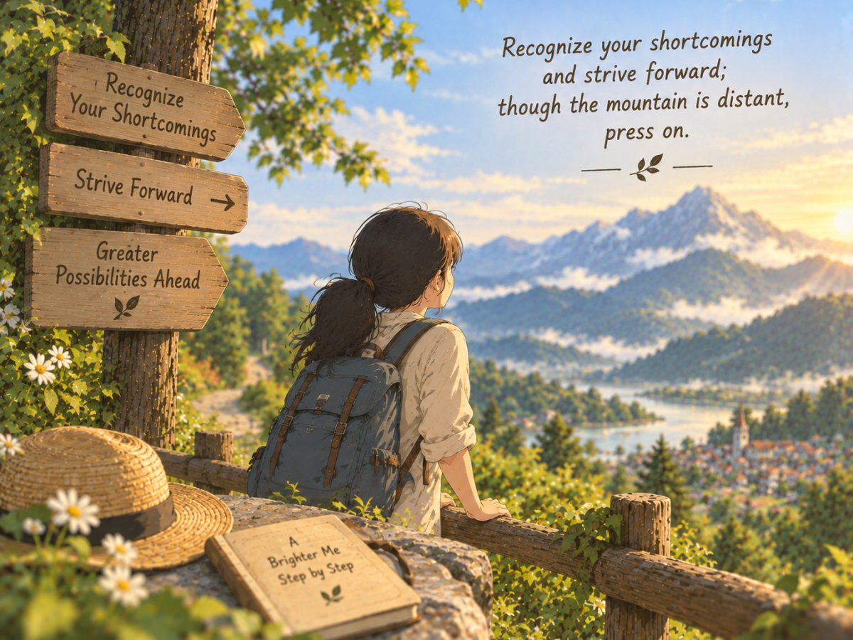 Recognize Your Shortcomings and Strive Forward; Though the Mountain Is Distant, Press&nbsp;On