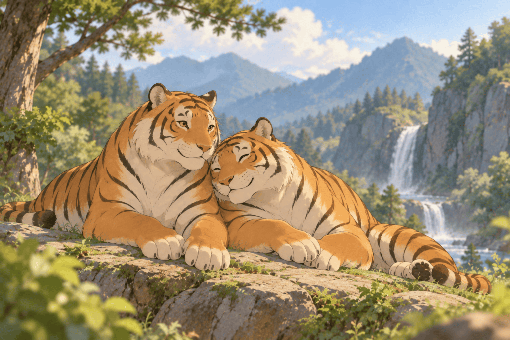 The Story of Two Tigers and a Cunning Fox